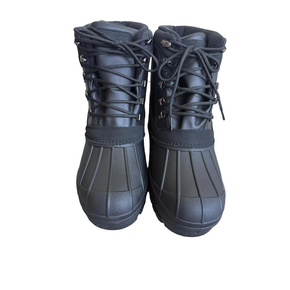 London Fog Winter Boots Thinsulate 3M Liner Snow Size 12. Black New With Tags - Picture 2 of 6